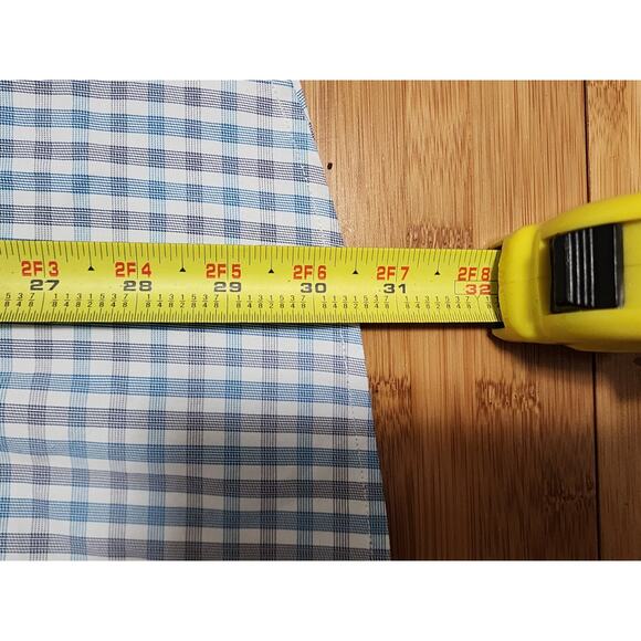 UNTUCKit Duras Performance Slim Button Up Shirt Men's XXL 2XL White Blue Check - Picture 6 of 9